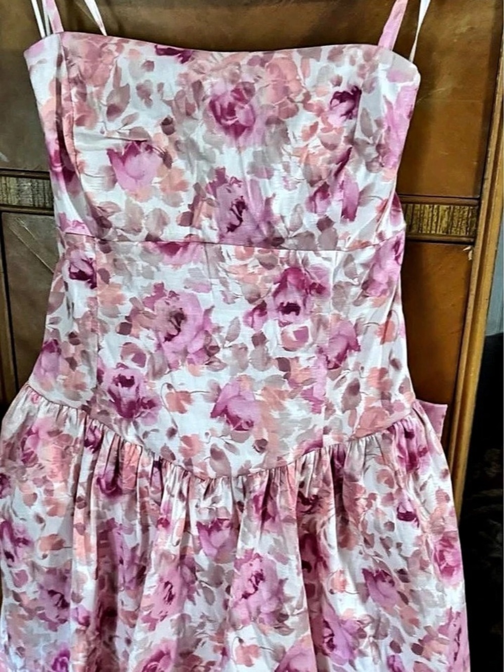 Floral Mini Dress in Pink & White NWT